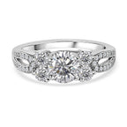NY Close Out Deal - Cubic Zirconia Ring in Rhodium Overlay Sterling Silver 3.00 Cts