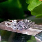 NY Close Out Deal - Cubic Zirconia Ring in Rhodium Overlay Sterling Silver 3.00 Cts
