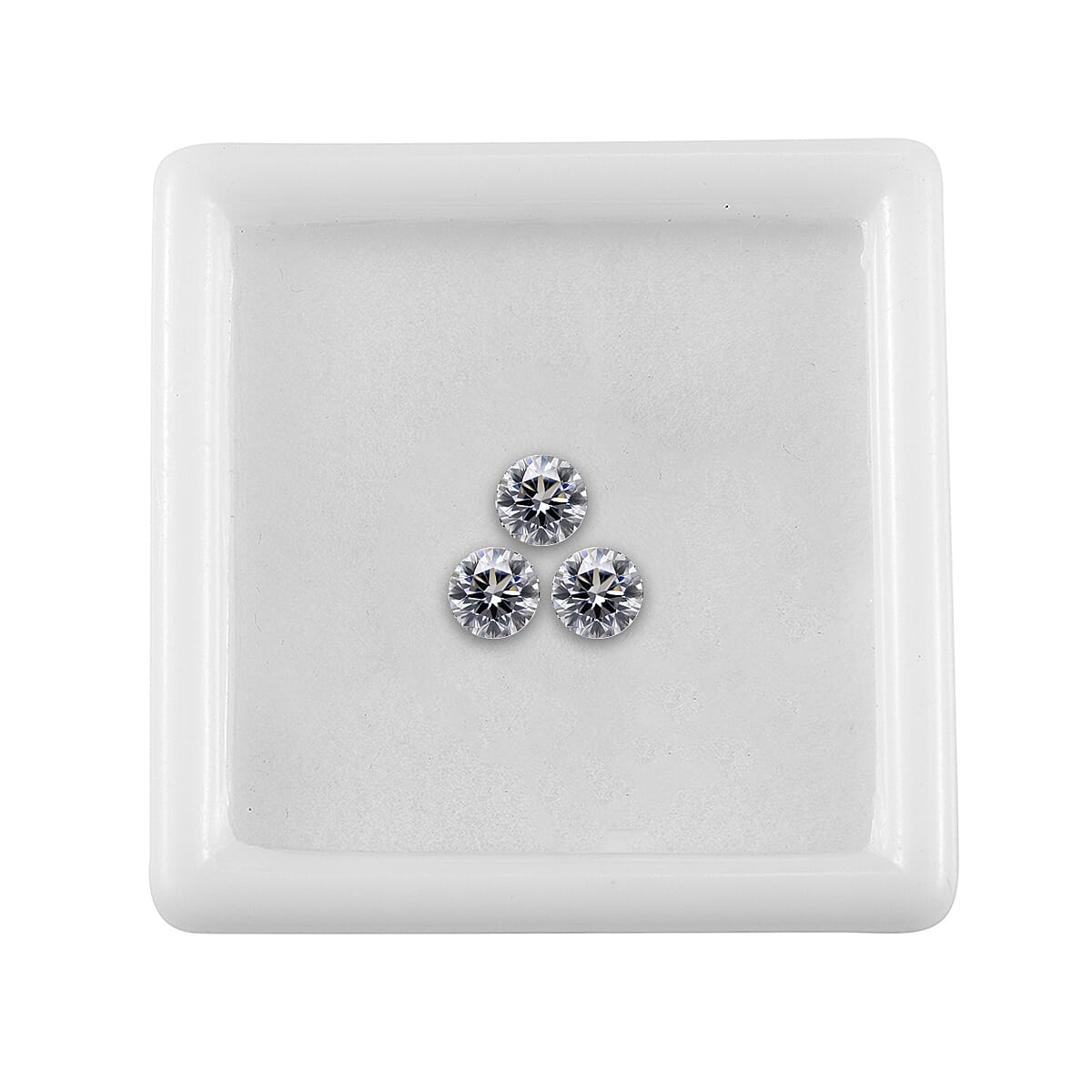Set of 3 White Cubic Zirconia Loose Gemstones in Round Shape 1.95 Ct. (4.5 mm) 8071353 4