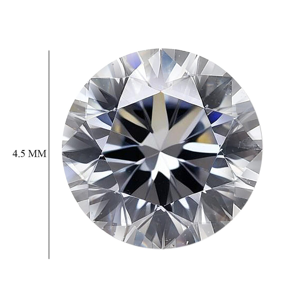 White Cubic Zirconia Round Shape Gemstone 1.95 Ct. - 4.5 mm