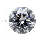 White Cubic Zirconia Round Shape Gemstone 1.95 Ct. - 4.5 mm