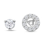 NY Closeout-Cubic Zirconia Solitaire Stud Earrings in Sterling Silver 1.55 Ct