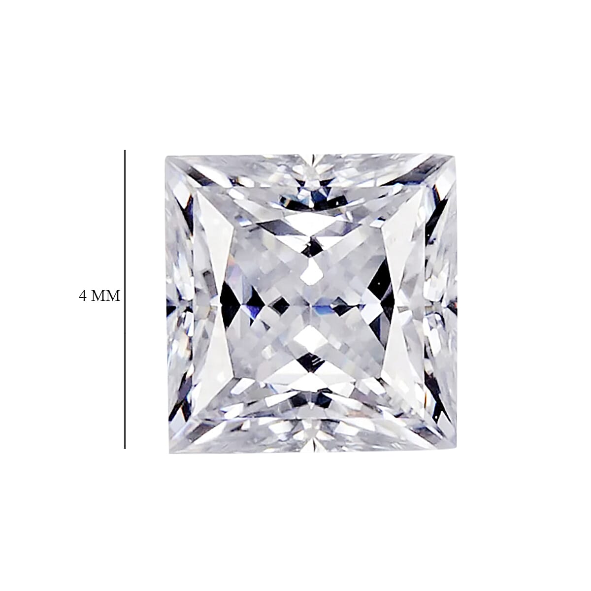 Set of 3 White Cubic Zirconia Loose Gemstones in Square Shape 1.48 Ct. (4 mm) 8071357 4