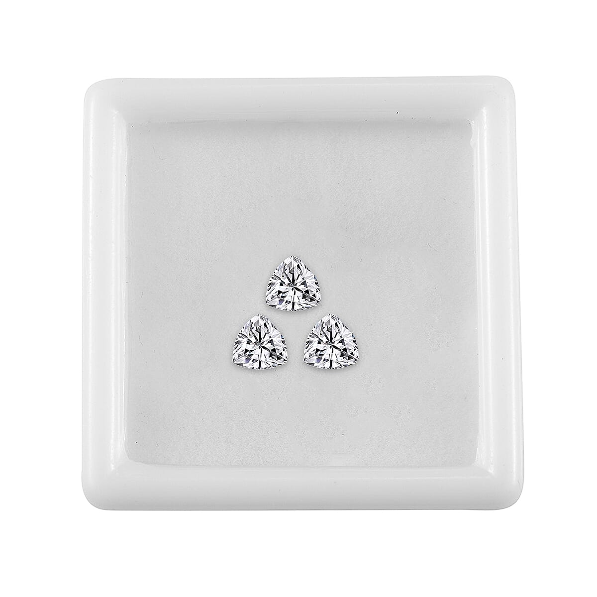 Set of 3 White Cubic Zirconia Loose Gemstones in Trillion Shape 2.32 Ct. (5 mm) 8071358 3