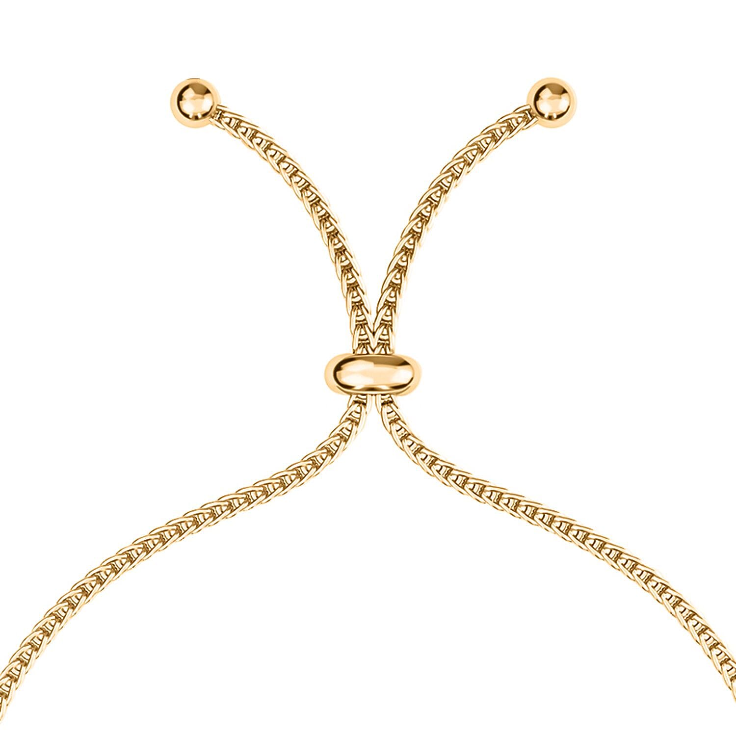 Natural White Diamond Adjustable Chain Bracelet - GoldTone 8037408 4