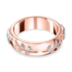 Diamond Floral Band Ring