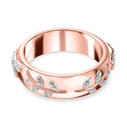 Diamond Floral Band Ring