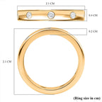 White Diamond Full Eternity Band Ring in Yellow Gold Tone