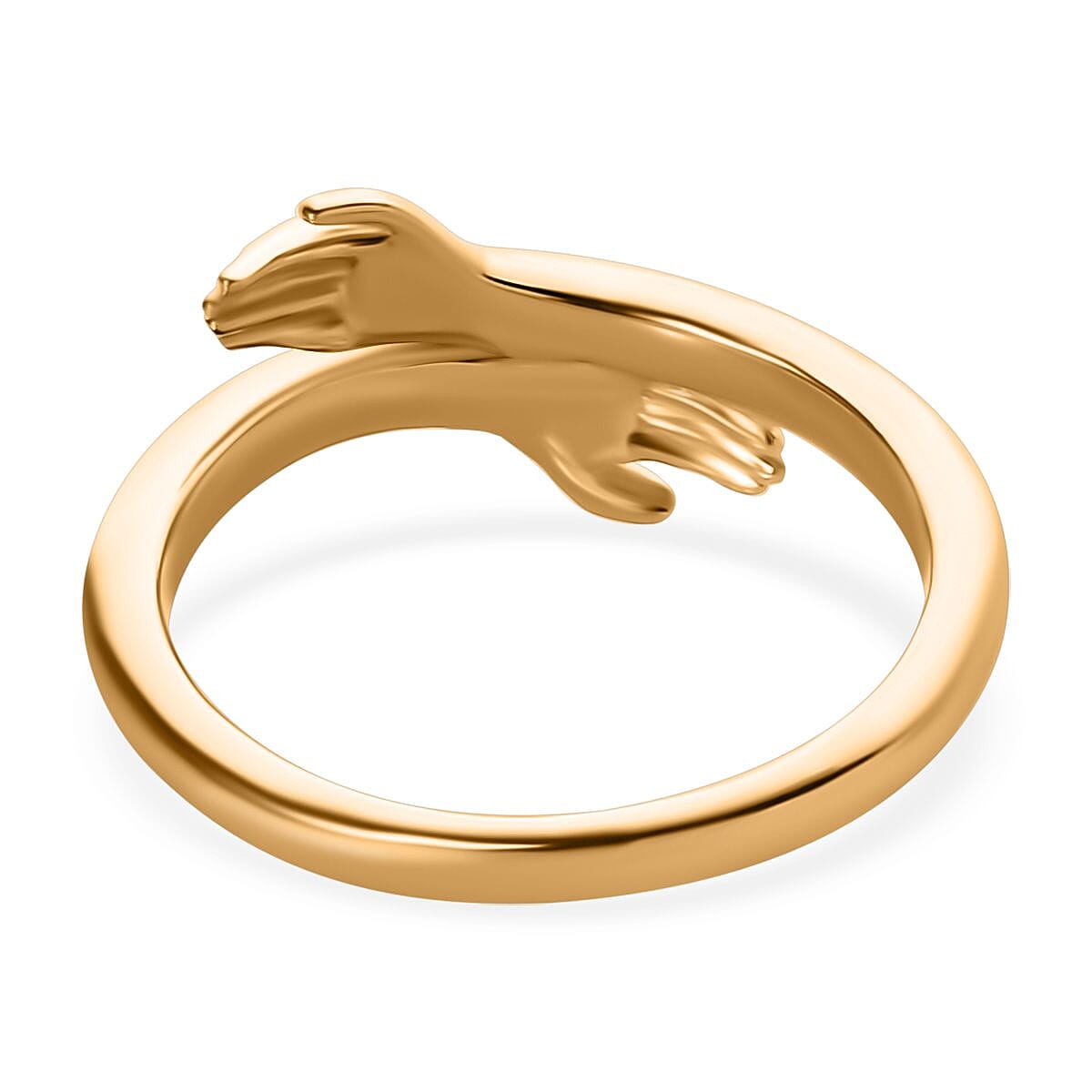 Diamond Hand Bypass Ring in 18K Vermeil Yellow Gold Plated Sterling Silver V32516333 5