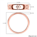 Diamond Floral Band Ring in 18K Vermeil Rose Gold Plated Sterling Silver