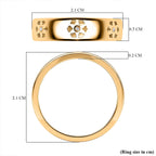 Diamond Floral Band Ring in 18K Vermeil Yellow Gold Plated Sterling Silver
