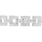 D'Joy Natural Diamond 3 Row Tennis Bracelet (Size 7.5) in Rhodium Overlay Sterling Silver 1.98 Ct