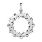 Designer Inspired Deal- BUBBLE Pendant Natural Diamond in Platinum Overlay Sterling Silver