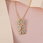 Diamond Pendant with Chain (Size 20) in 18K Vermeil Yellow Gold Plated and Platinum Overlay Sterling Silver
