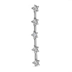 Diamond Watch Charm in Platinum Overlay Sterling Silver