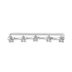 Diamond Watch Charm in Platinum Overlay Sterling Silver