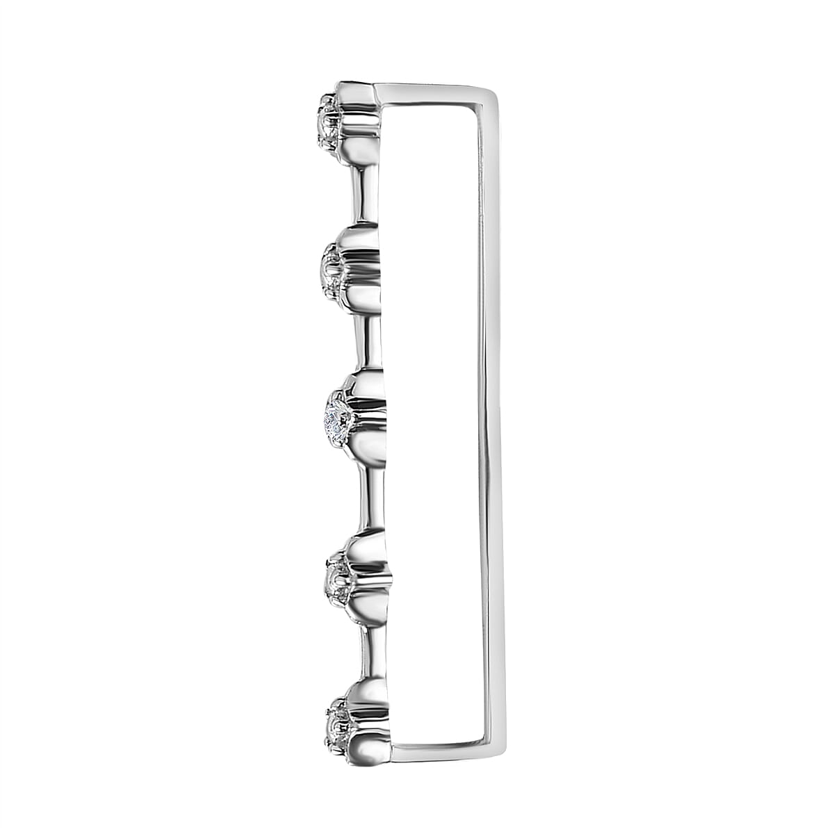 Diamond Watch Charm in Platinum Overlay Sterling Silver 7637856 6