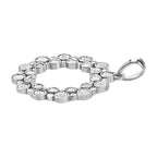 Designer Inspired Deal- BUBBLE Pendant Natural Diamond in Platinum Overlay Sterling Silver