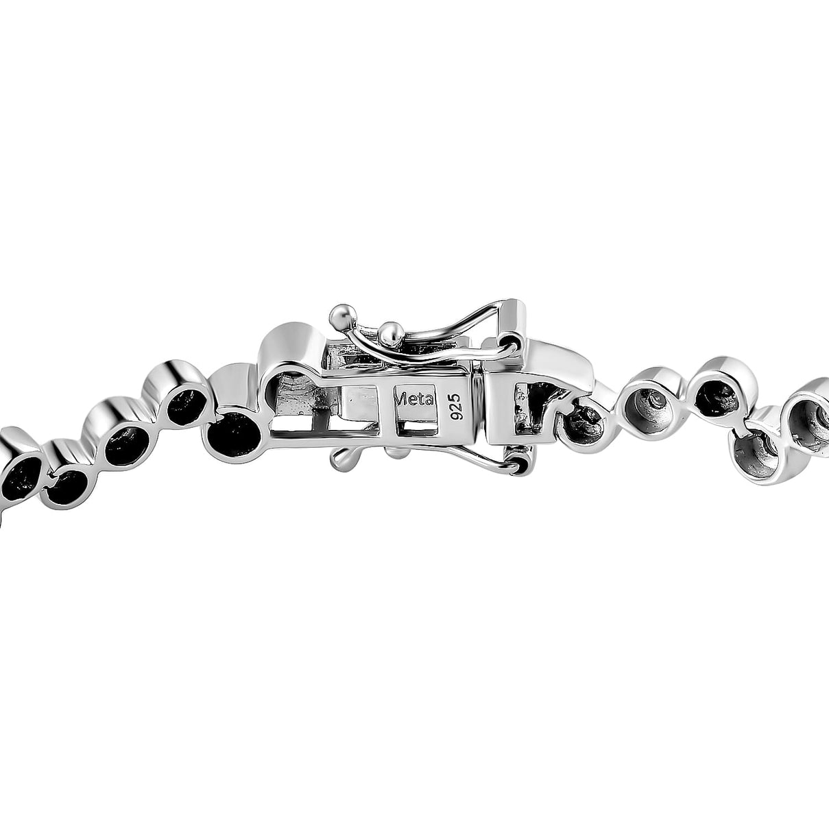 White Diamond Bubble Bracelet (Size - 7.5) in Platinum Overlay Sterling Silver 1.00 ct 7722824 4