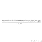 Designer Inspired Close Out - Natural White Diamond Bubble Bracelet (Size - 7.5) with GB Lock Box in Platinum Overlay Sterling Silver 1.00 Ct, Silver Wt 14.80 Gms