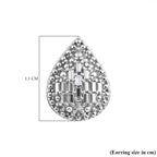 Diamond Earrings in Platinum Overlay Sterling Silver