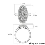 Natural White Diamond Firecracker Cluster Ring in Rhodium Overlay Sterling Silver 1.00 Ct, Silver Wt. 5.20 Gms