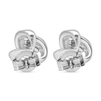 Natural Diamond Knot Earring in Platinum Overlay Sterling Silver