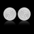 One time Closeout - 10 Natural Diamond  Earring in Platinum Overlay Sterling Silver