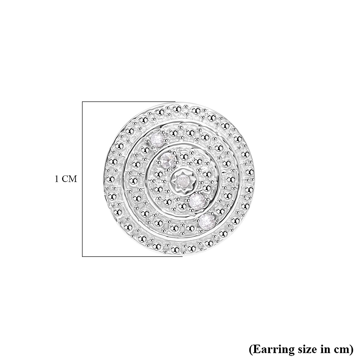 One time Closeout - Natural Diamond Earrings in Platinum Overlay Sterling Silver 7896896 5