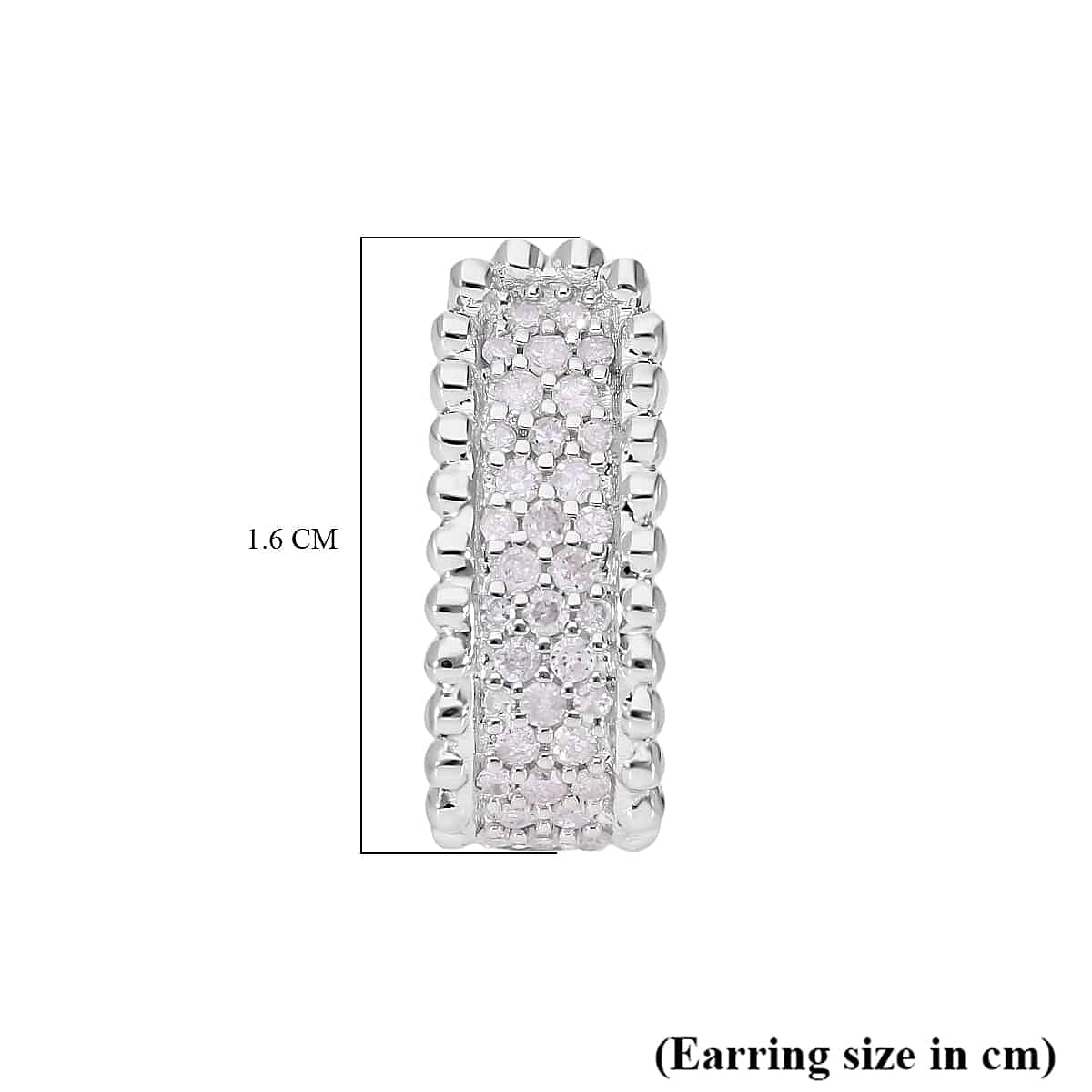Designer Inspired -Diamond Eternity Hoop Earrings in Platinum Overlay Sterling Silver 0.50 Ct 7730049 5