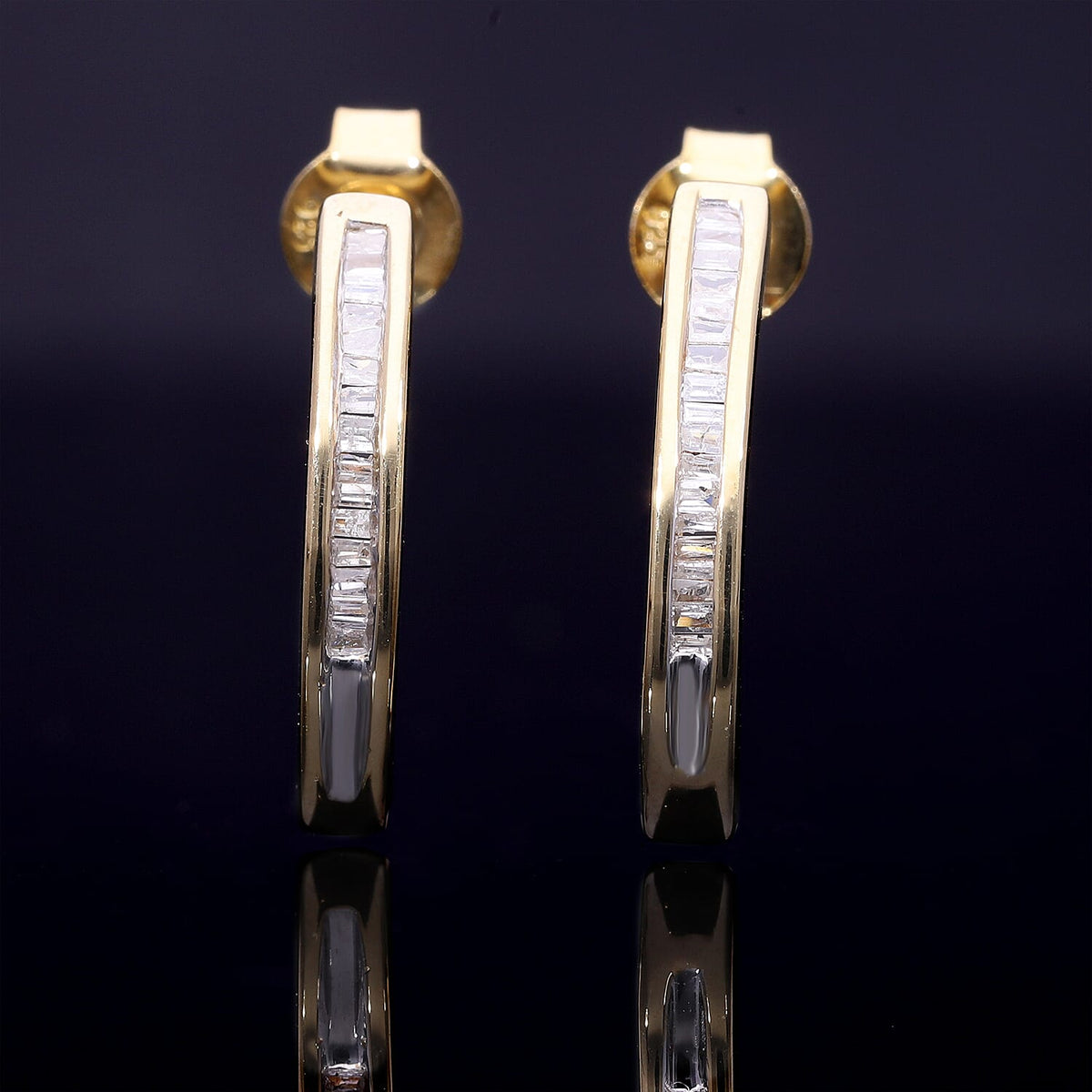 Biggest Closeout Diamond Offer 2024 - Designer Inspired White Diamond Earring in Gold Overlay Sterling Silver 7806694 1