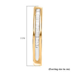 Biggest Closeout Diamond Offer 2024 - Designer Inspired White Diamond Earring in Gold Overlay Sterling Silver