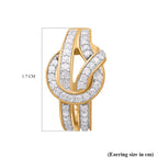 Designer Inspired-Diamond Earrings in YG Vermeil Plated Sterling Silver 0.51 Ct.