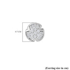Diamond Stud Earrings in Platinum Overlay Sterling Silver
