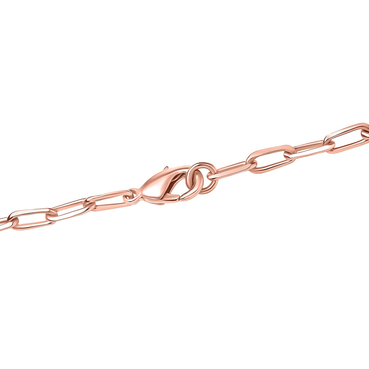 Designer Inspired- Diamond Station Necklace With Lobaster Clasp in Rose Gold Plating (Size - 18) 7811814 11