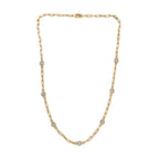 Designer Inspired- Diamond Station Necklace With Lobaster Clasp  (Size - 18)
