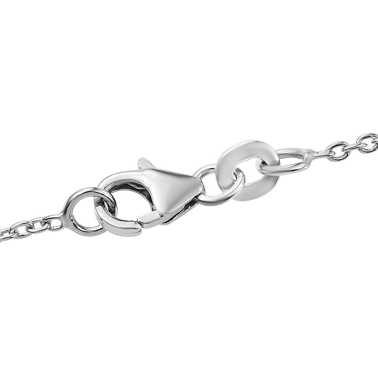 Diamond Necklace (Size - 18) in Platinum Overlay Sterling Silver 0.25 Ct 7552312 4