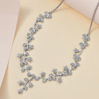 Diamond Necklace (Size 18) in Platinum Overlay Sterling Silver 2.00 Ct, Silver Wt 15.65 GM