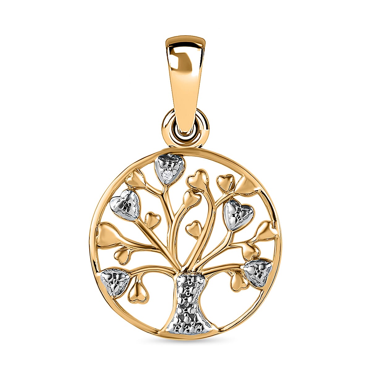 White Diamond Tree of Lide Pendant Sterling Silver 0.01 ct 0.005 Ct. 7651065 0