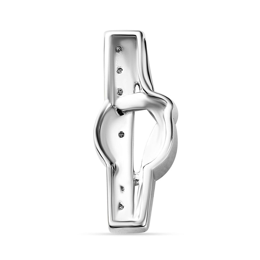 White Diamond Pendant in Yellow Gold Plated & Platinum Overlay Sterling Silver