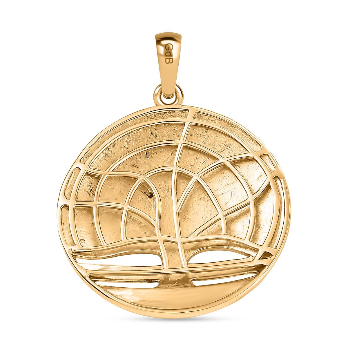 White Diamond Tree Of Life Pendant in 18K YG Plating 7963880 5