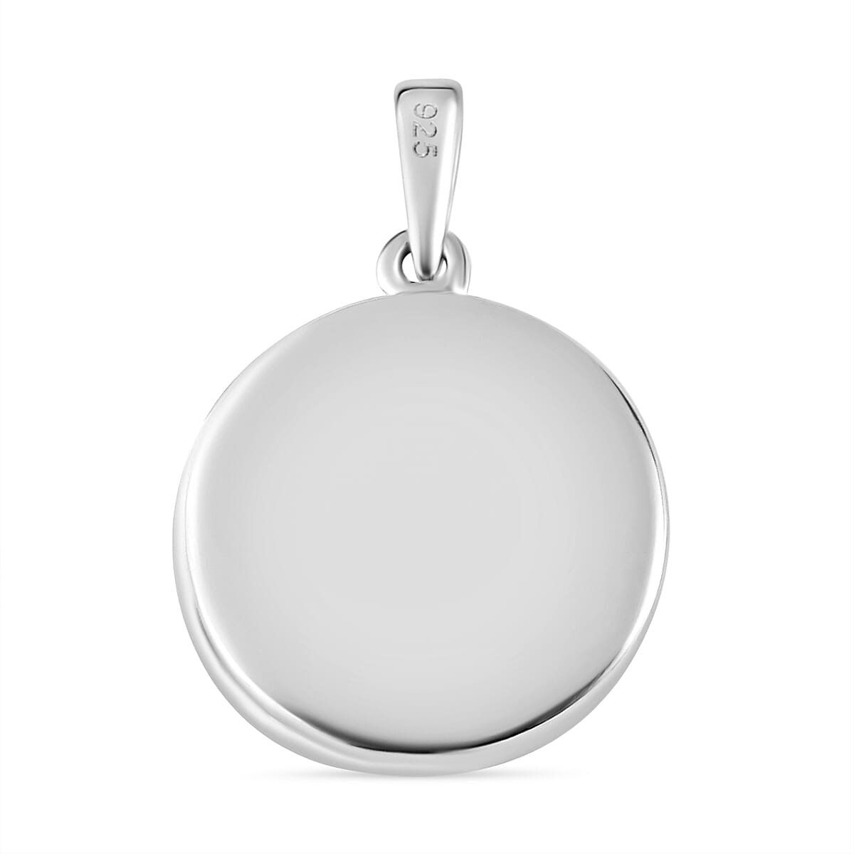 Designer Inspired -White Diamond Locket Pendant in Platinum Overlay Sterling Silver 7662267 4