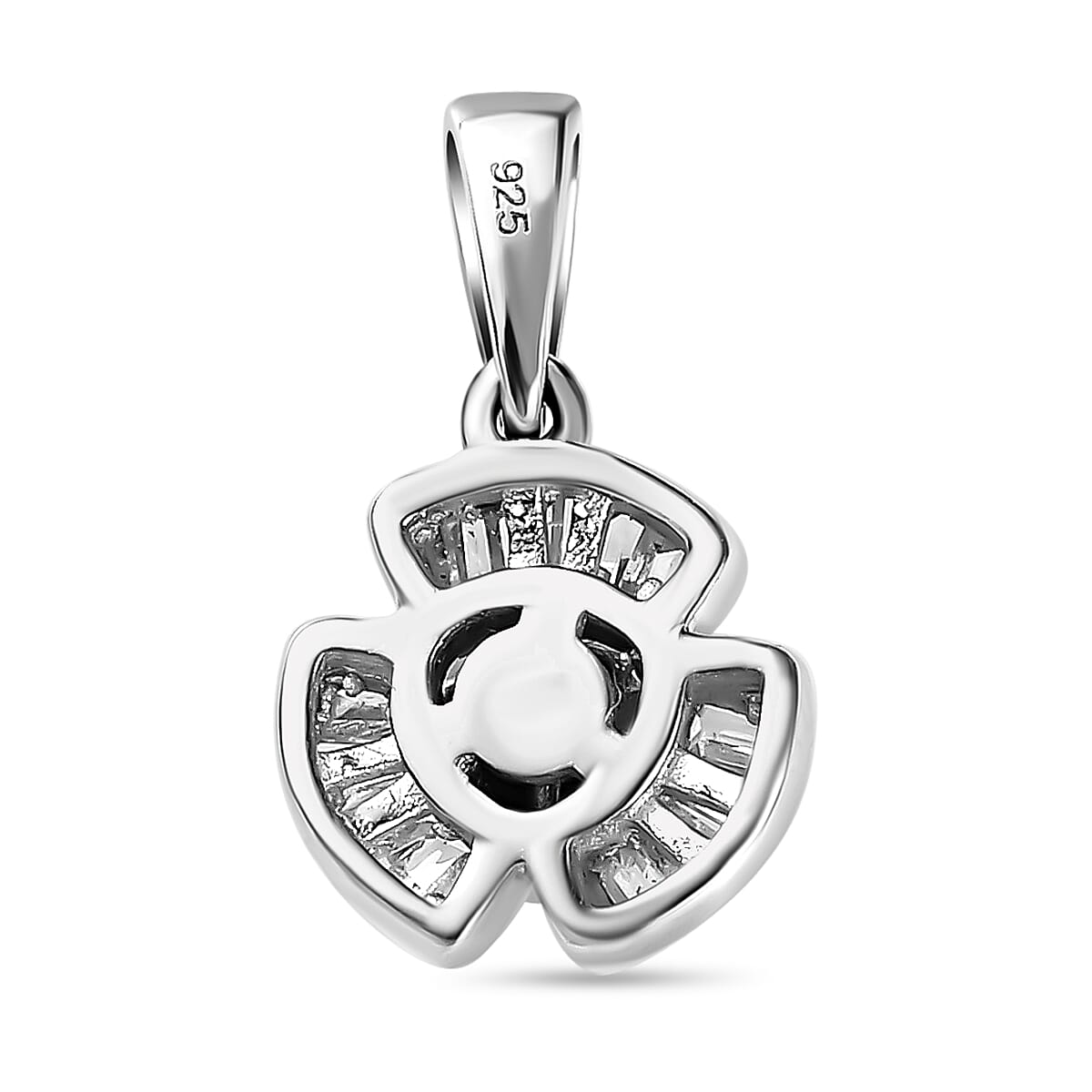 Diamond Floral Pendant in Platinum Overlay Sterling Silver 7726552 5
