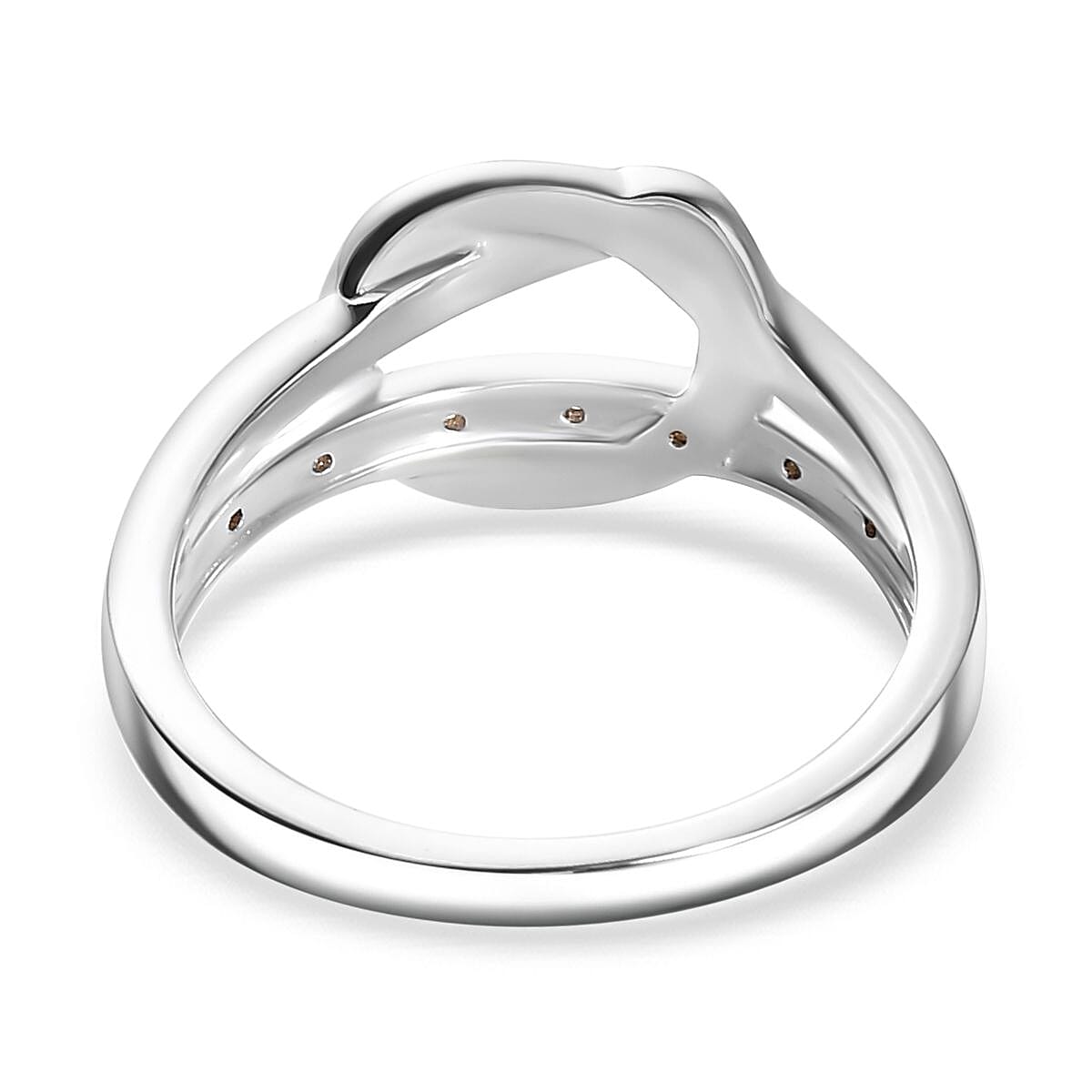 White Diamond Ring in Yellow Gold Plated &amp; Platinum Overlay Sterling Silver 7802927 5