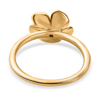 Designer Inspired- White Diamond Sterling Silver Floral Ring