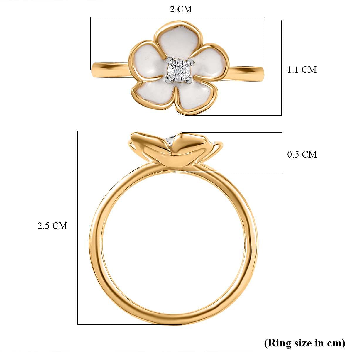 Designer Inspired- White Diamond Sterling Silver Floral Ring 7727669 6