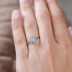 Designer Inspired - Diamond Floral Ring in Platinum Overlay Sterling Silver 0.25 Ct.