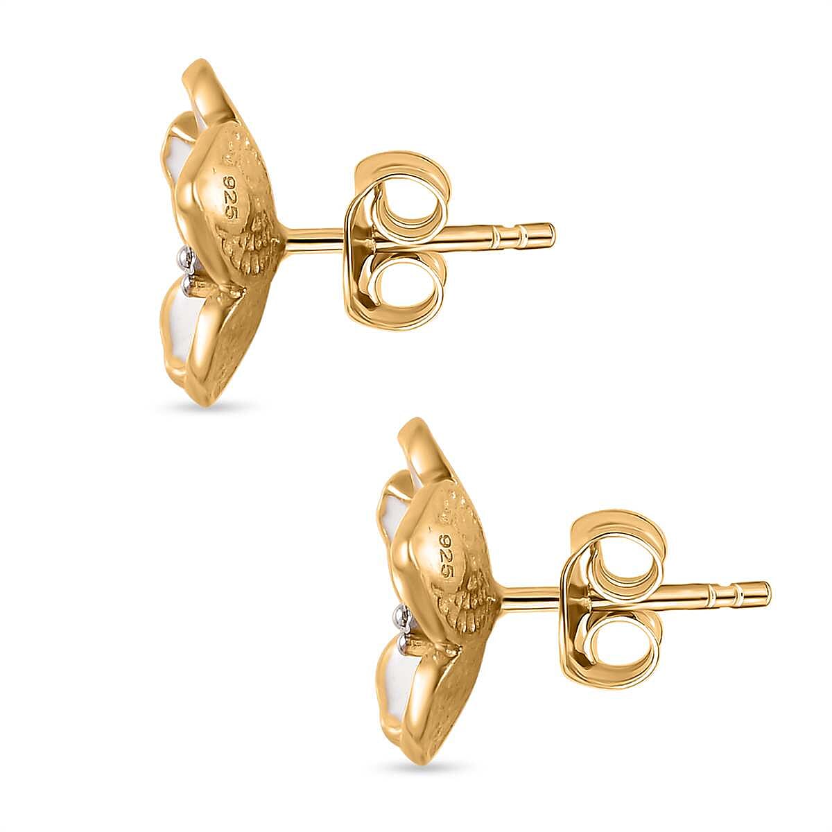 Designer Inspired- Diamond Stud Earrings in Sterling Silver 7727688 4