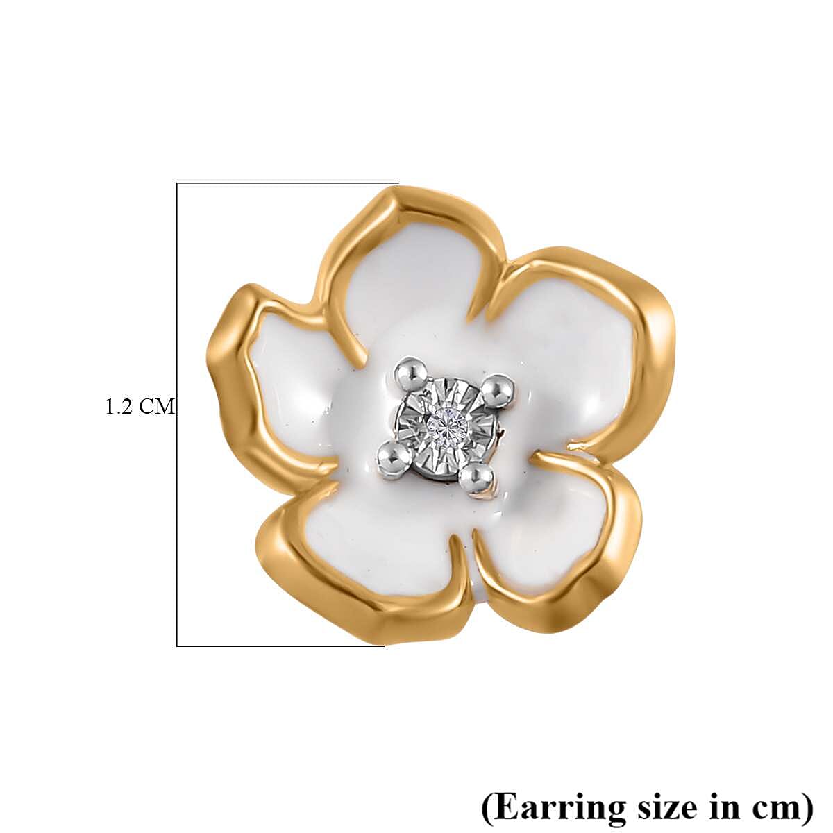 Designer Inspired- Diamond Stud Earrings in Sterling Silver 7727688 5