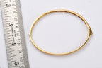 Mega Close Out Deal - EverTrue Natural White Diamond Bangle (Size 7.5) in Yellow Gold Plated